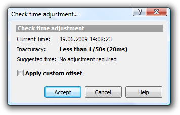 Clock is accurate and no adjustment required.