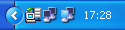 Auto-synchronization animation of the tray icon.
